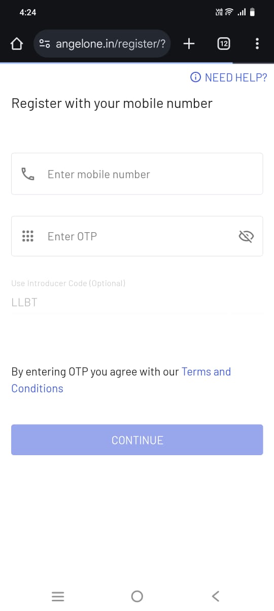 Step 1: Login and OTP verification process screenshot